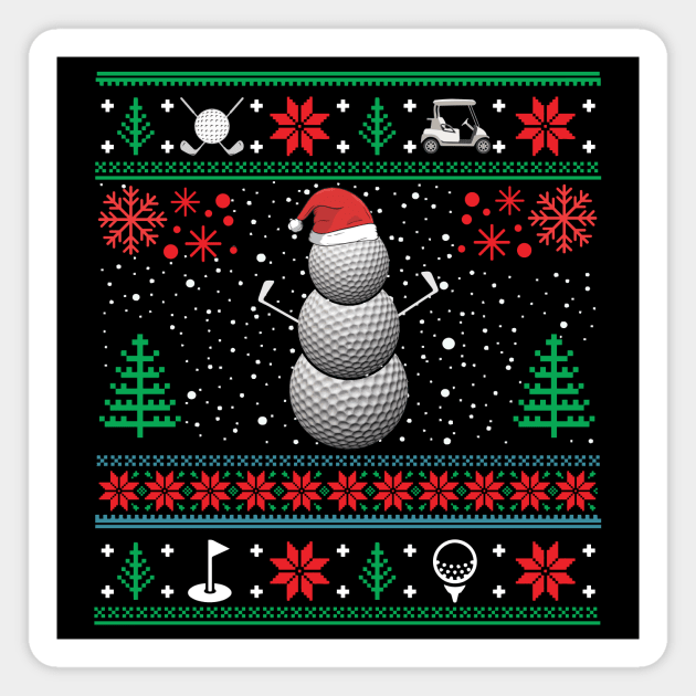 Christmas Golf Golfing Golfer Ugly Christmas Xmas Magnet by mrsmitful01